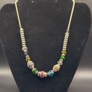 Sparkling Multi-Color Crystal Beaded Necklace